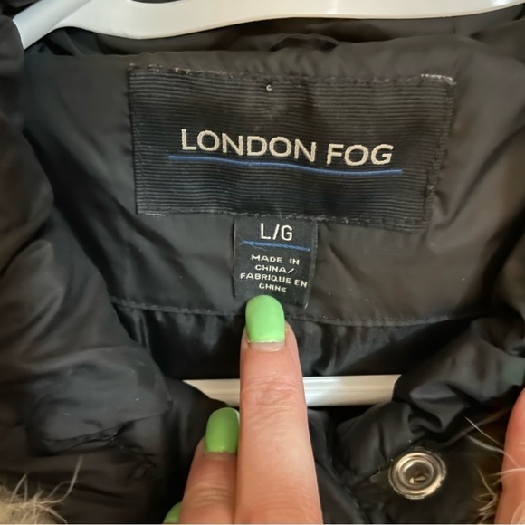 London Fog Down Waterfowl Feathers Faux Fur Knee length Side Zip Hood… - Picture 3 of 15